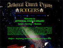 Tablet Screenshot of aetherealchurchorgans.com